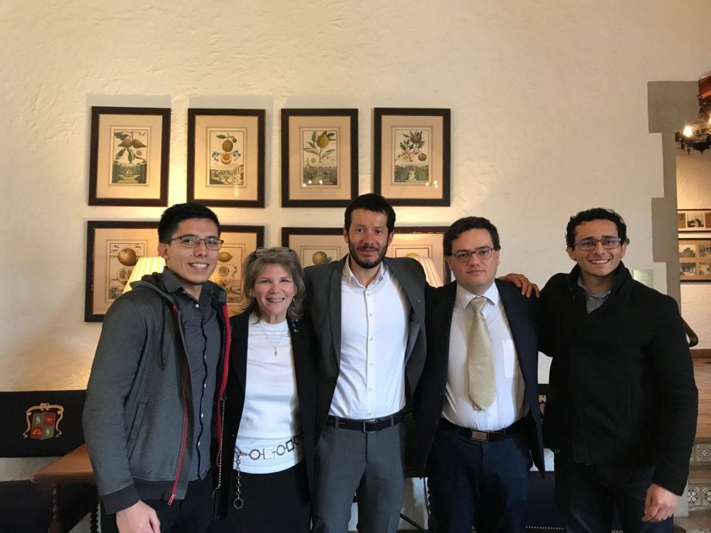 Reunion between Costa Rican Interest group Chair (second from left to right), UCR professors and Students
